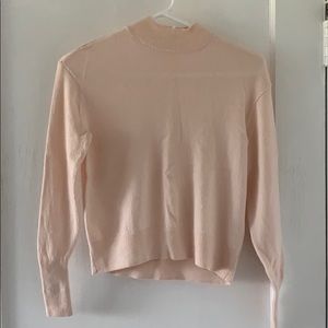 Everlane Cashmere Mockneck in Blush Pink